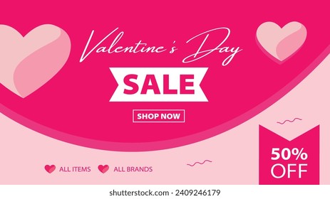 "Unleash romance with our Valentine's Day Sale banners! Engaging templates for your love-filled discounts and offers. Don't miss out on spreading love while saving!"