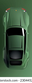 Unleash the thrill of speed with our vibrant green sports car poster. Feel the adrenaline rush on a captivating green backdrop.