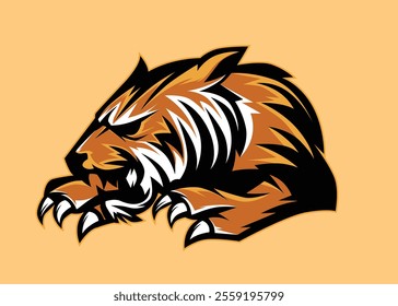 Unleash your brand's power with this modern vector logo featuring a sleek tiger design. Perfect for businesses seeking a bold and dynamic identity that stands out!