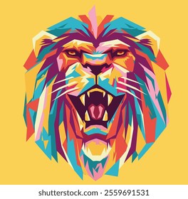 Unleash your brand's power with this stunning abstract vector logo featuring a lion! A symbol of strength and courage, perfect for businesses seeking a bold identity.