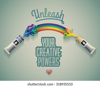 Unleash Your Creative Powers. Eps10 Vector