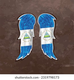 Desata tu creatividad con nuestro dinámico archivo vectorial con alas en los colores de la bandera de Nicaragua. Vuele alto y exprese su orgullo por Nicaragua con este impresionante diseño.