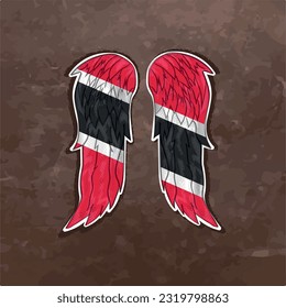 Unleash your creativity with our dynamic vector file featuring wings in the colors of the Trinidad and Tobago flag. Fly high and express your Trinidad and Tobago pride with this stunning design.