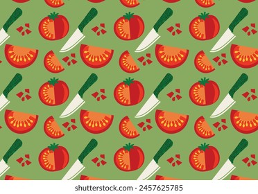 Unleash your creativity with our versatile Tomato pattern vectors. Perfect for backgrounds, branding, packaging and more.