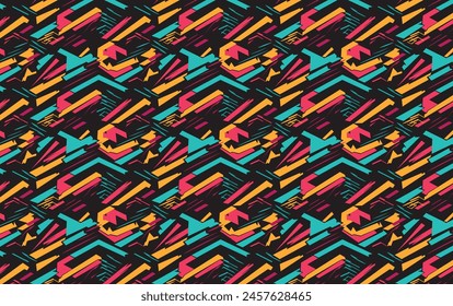 Unleash your creativity with our versatile 80s style pattern. Perfect for backgrounds, branding, packaging and more.