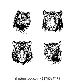 Unleash your inner tiger with our tiger logo silhouette collection. Hand drawn with love, these illustrations are sure to add a touch of power and ferocity to your project