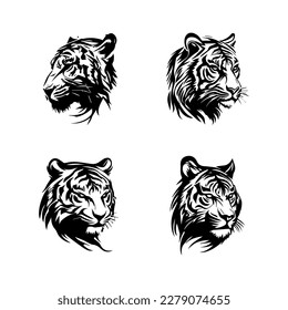 Unleash your inner tiger with our tiger logo silhouette collection. Hand drawn with love, these illustrations are sure to add a touch of power and ferocity to your project