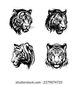 Unleash your inner tiger with our tiger logo silhouette collection. Hand drawn with love, these illustrations are sure to add a touch of power and ferocity to your project