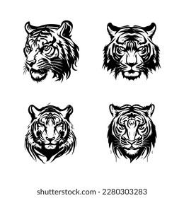 Unleash your inner tiger with our tiger logo silhouette collection. Hand drawn with love, these illustrations are sure to add a touch of power and ferocity to your project