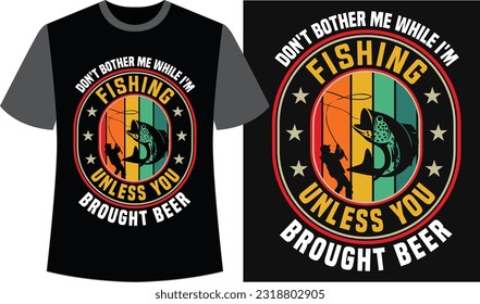 Unleash Your Passion with Trendy Fishing T-Shirt Designs. Fishing Vector Graphics.