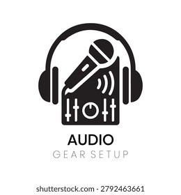 Unleash your sonic potential with this dynamic Music production logo. Designed to represent the intersection of artistry and technical mastery, this emblem signals a professional environment where creative vision is transformed into high-fidelity, polished audio masterpieces.
