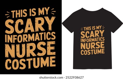 Unleash your spooky side with our "This Is My Scary Informatics Nurse" t-shirt! Perfect for Halloween or any day when you want to showcase your love for informatics and nursing with a fun twist. This 