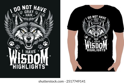 Unleash your wild side with this beautifully detailed wolf t-shirt.