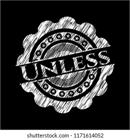 Unless chalkboard emblem