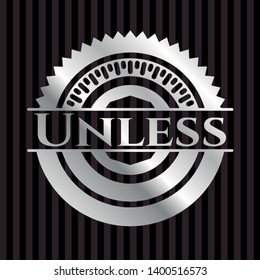 Unless silvery badge or emblem. Vector Illustration. Mosaic.