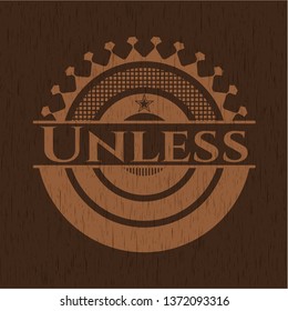 Unless wood icon or emblem