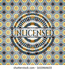 Unlicensed arabesque style emblem. arabic decoration.