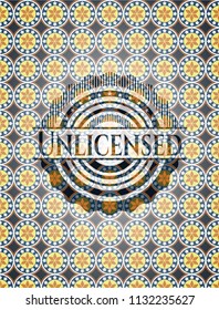 Unlicensed arabic emblem. Arabesque decoration.