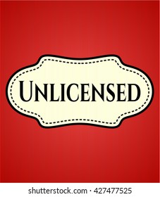 Tarjeta sin licencia con buen diseño