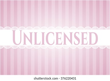 Tarjeta o cartel sin licencia