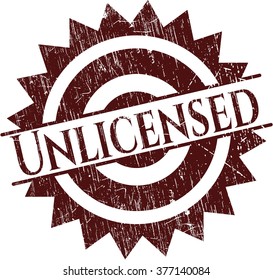 Unlizenzierter Grunge-Stempel