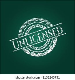 Unlicensed on blackboard