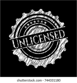 Unlicensed on blackboard