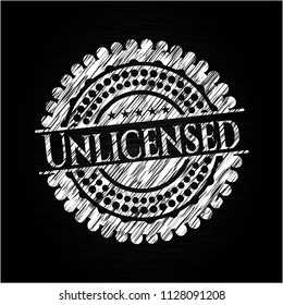 Unlicensed on chalkboard