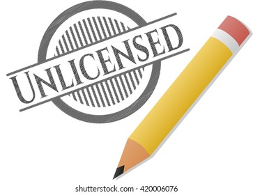 Emblema de lápiz sin licencia