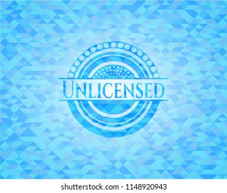Unlicensed realistic light blue mosaic emblem