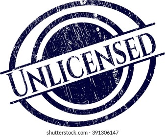 Sin licencia con textura de sello de caucho