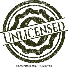 Unlicensed rubber stamp with grunge texture