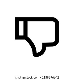 unlike icon. Element of web icon for mobile concept and web apps. Thin line unlike icon can be used for web and mobile