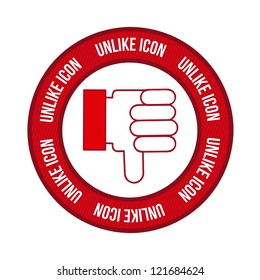 unlike icon over white background.vector illustration