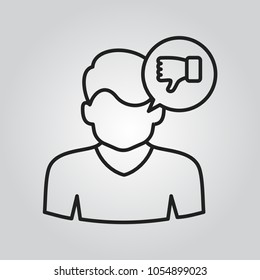 Unlike on head icon