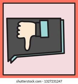 unlike vector icon. Flat web pointer in eps 10 for webdesign and smartphone applications.