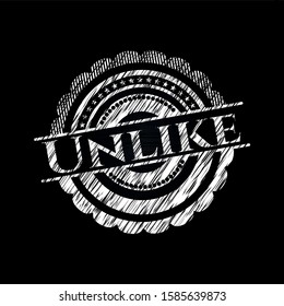 Unlike written with chalkboard texture. Vector Illustration. Detailed.