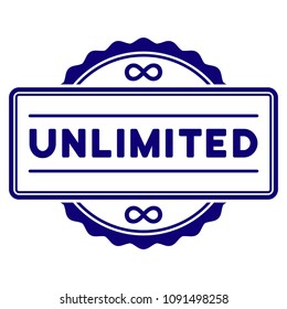 Unlimied seal template. Vector element with clear design for stamps and watermarks.