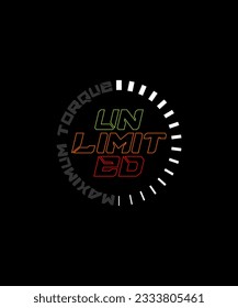 Unlimited, abstract typography modern design slogan. Global swatches. Vector illustration graphics for print t shirt, logo, apparel, background, poster, banner, postcard and or social media content.