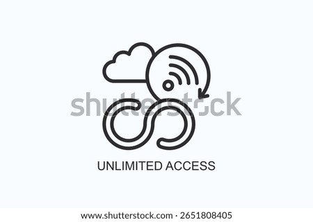 Unlimited Access Icon Or Logo Isolated Vector Illustration