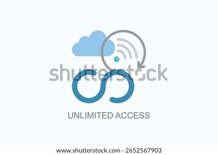 Unlimited Access Icon Or Logo Isolated Vector Illustration