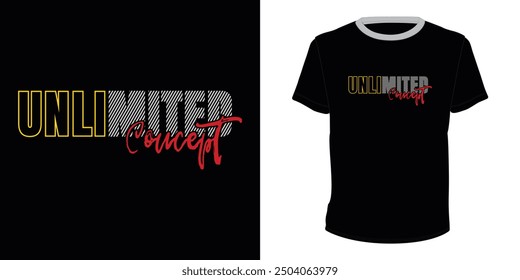 Unlimited Concept, Vektortypografie für T-Shirt-Print
