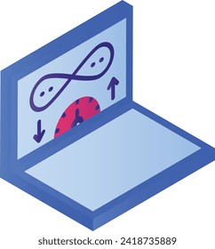 Unlimited Data Transfer Rate isometric Concept, Endless Resources stock illustration, ISP Bandwidth Vector Icon Design, Cloud computing and Web Hosting services Symbol,