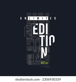 UNLIMITED edition typography graphic design, for t-shirt prints, vector illustration.BROOKLYN-NYC. 
