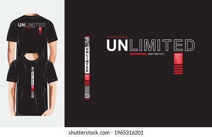 unlimited edition typography . New concept t shirt graphics vectors.