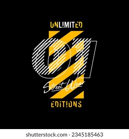 ediciones ilimitadas, diseño de camiseta vector gráfico.
