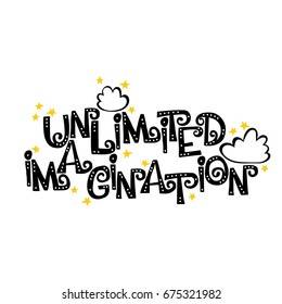 Unlimited imagination.  Font. Letters with holes. English alphabet. Isolated vector objects on white background.