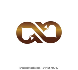 Unlimited or infinite icon with Blackjack logo design