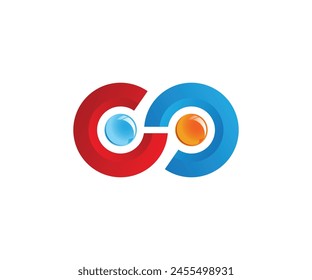 Unlimited or infinite icon logo design