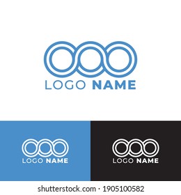 Unlimited, infinite or loop icon template logos